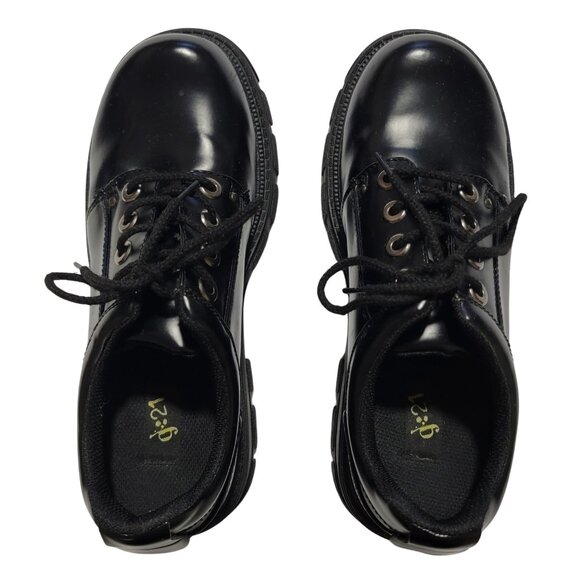 New Men's Size 10 Oxford-Style High-Gloss Black Work Shoes - New Cond. - Picture 2 of 7